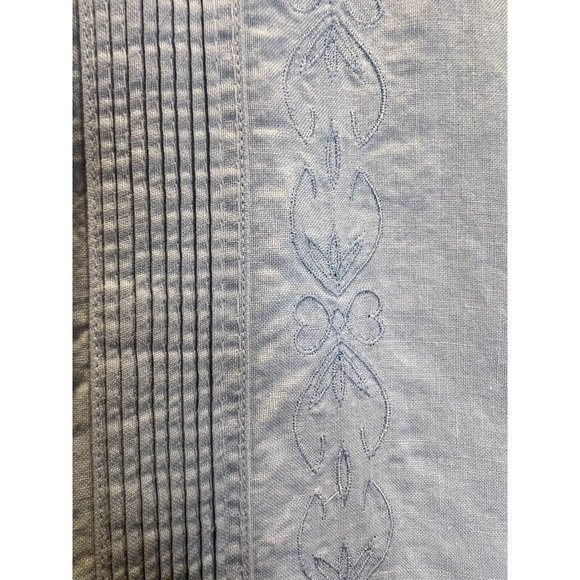 Ted Lapidus Paris Mens Shirt Embroidered 100% Linen Short Sleeve Pockets Size L - Picture 4 of 7